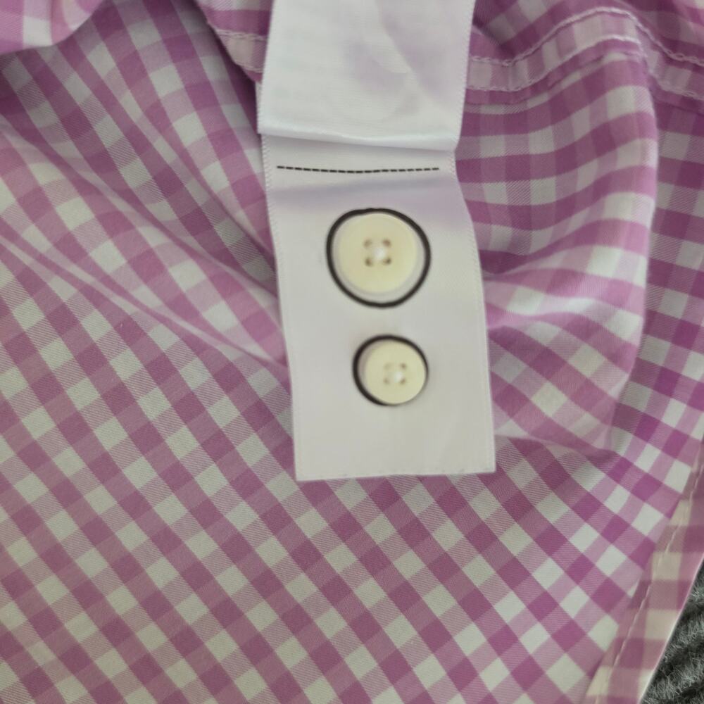 UNTUCKit Men's Large Purple Gingham Button-Down Shirt - Picture 9 of 10